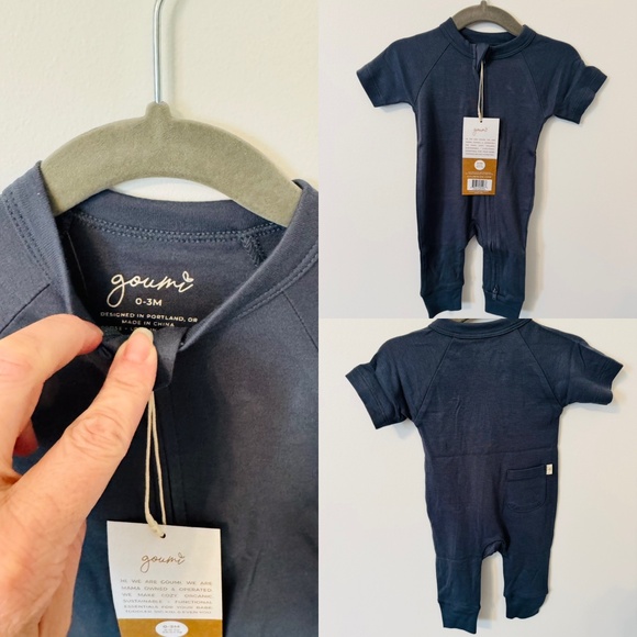 Goumi Kids Short Sleeve Zippered Onesie - Brand New